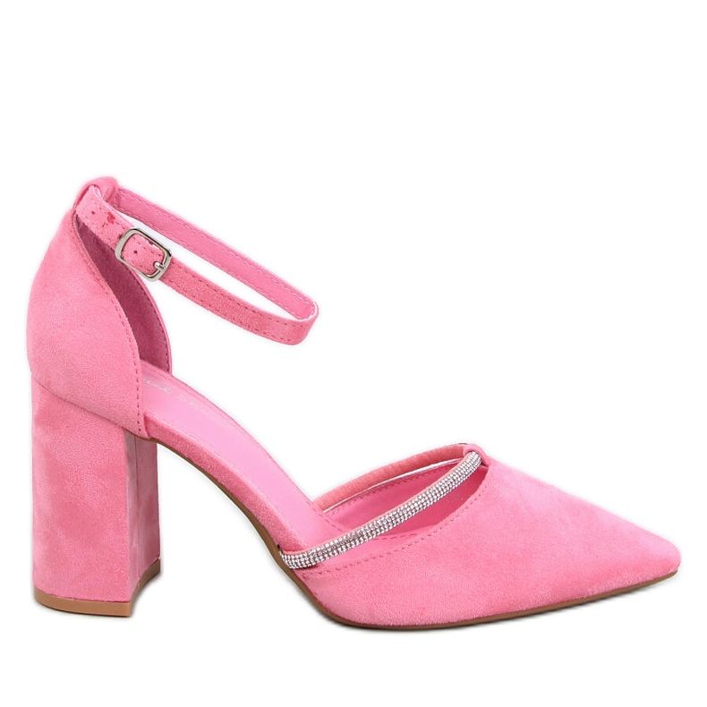 Ayari Pink högklackade pumps med remmar rosa