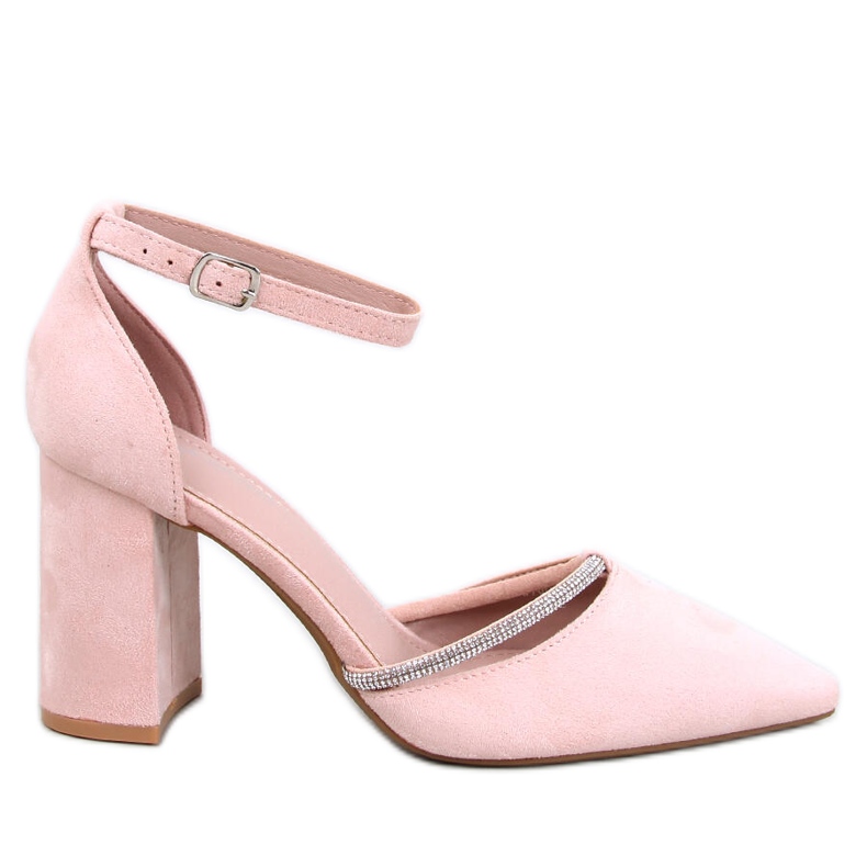 Ayari Nude pumps med hög klack med remmar rosa
