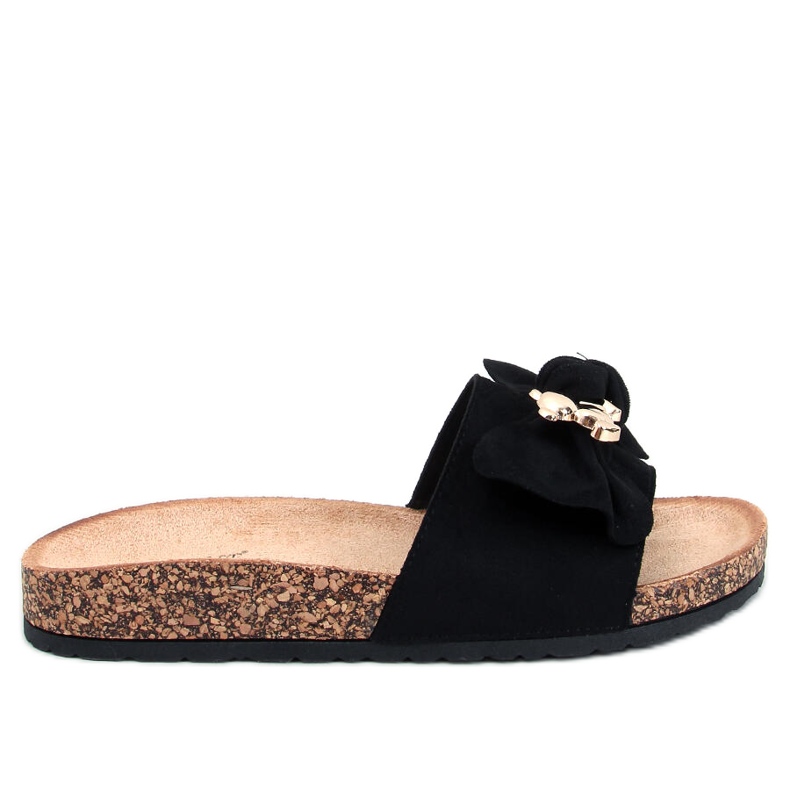 Luppar Svarta korktofflor med nallebjörn