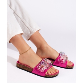 Damtofflor i fuchsia mocka rosa