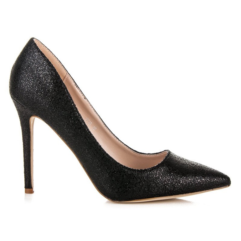 Super Mode Svarta sparkle pumps