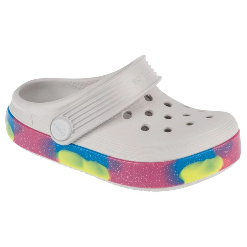 Crocs Off Court Glitter Band Clog T 209717-1FS flipflops vit