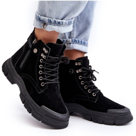 PS1 Jailina isolerade mocka damer Trapper ankelstövlar svart