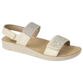 Befado barnsandaler 068Y001 med vita paljetter