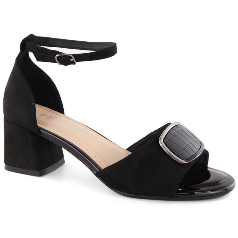 Sergio Leone W SK444A högklackade mockasandaler, svarta