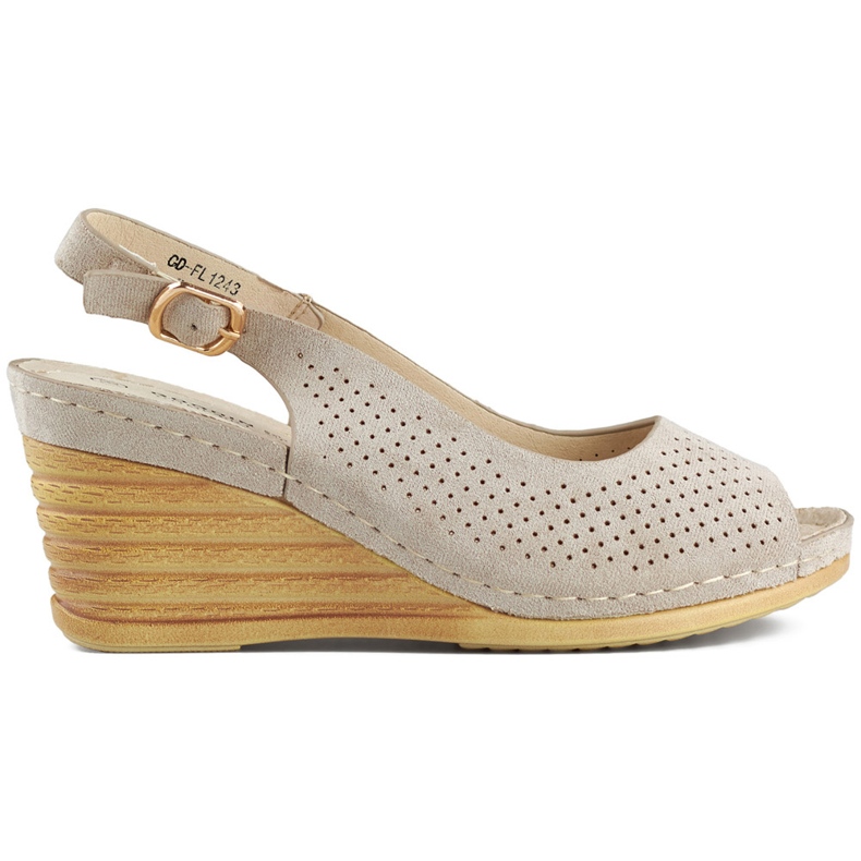 Goodin Genombrutna beige sandaler