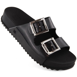 Bekväma damtofflor, doftande, elastiska, gummi, svarta, Zaxy HH285157