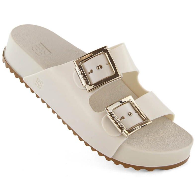 Bekväma damtofflor, doftande, smidigt gummi Ekri Zaxy NN285058 beige