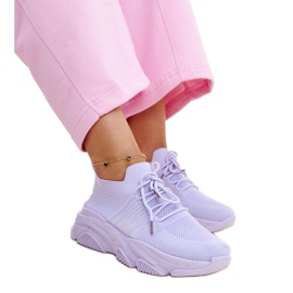 Lila sneakers med massiv Kassi-sula purpur