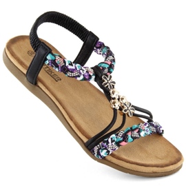 Artiker W HBH76B bekväma slip-on sandaler, svarta