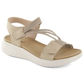 Bekväma kardborresandaler eVento W EVE446A, beige