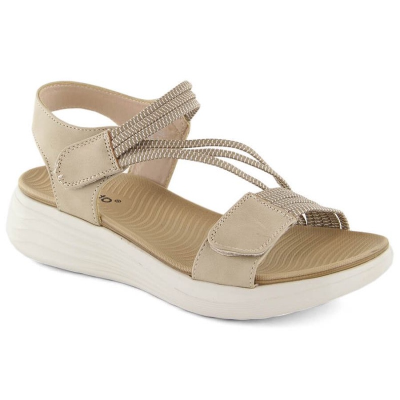 Bekväma kardborresandaler eVento W EVE446A, beige