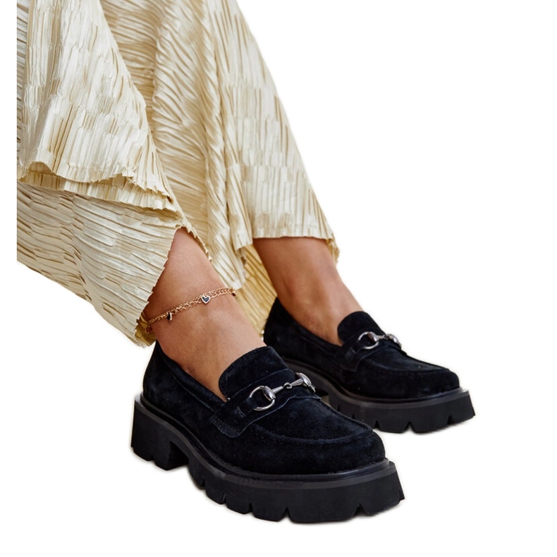 Vinceza loafers i svart läder