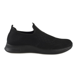 Svarta slip-on sportskor för kvinnor