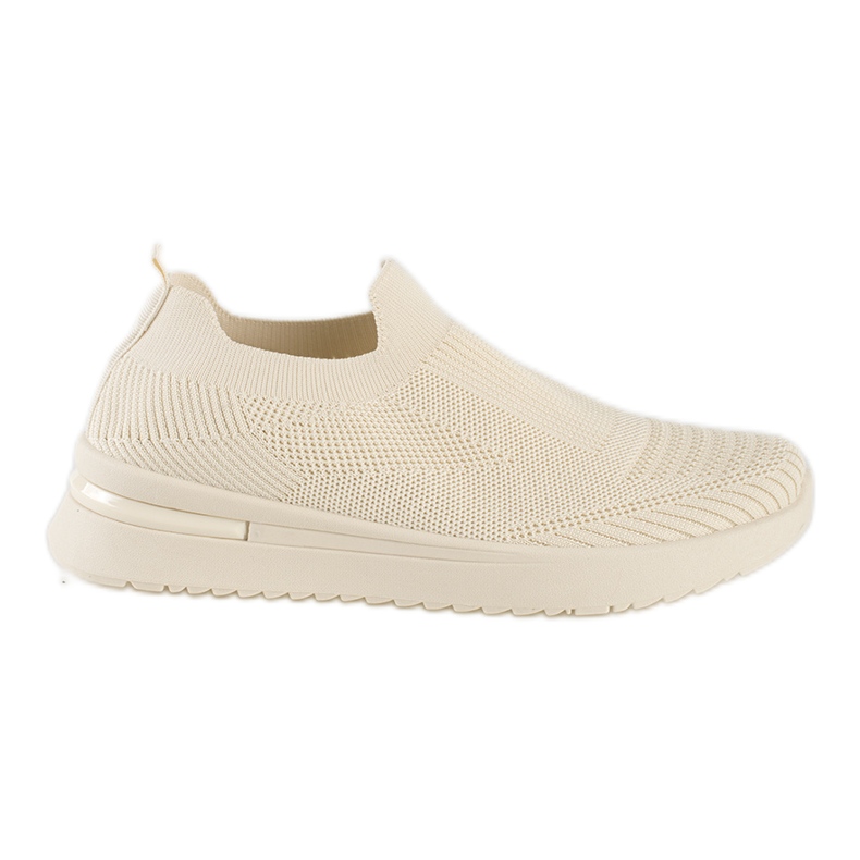 Beige slip-on sportskor