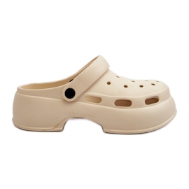 Damflipflops i skum med massiv sula, Beige Danollia