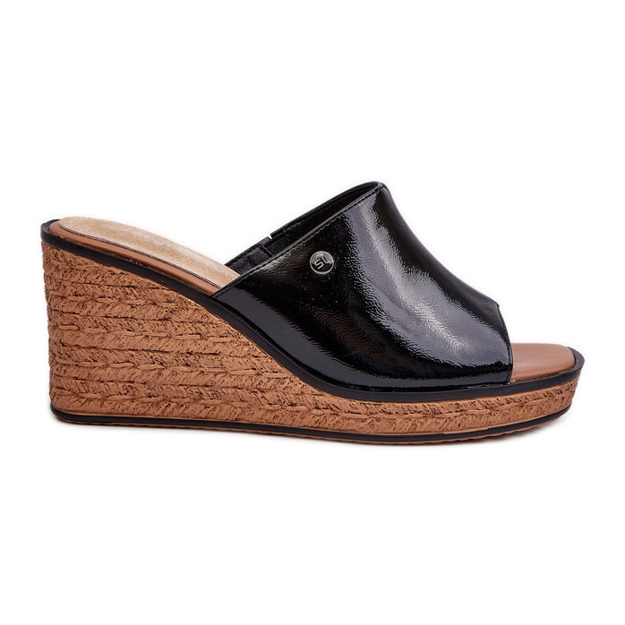 Patentflip-flops för damer Sergio Leone KL213 Svart