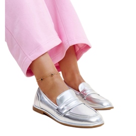 Silver klassiska Nasia mockasiner silver-