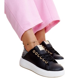 Svarta Antonietta sneakers med strass