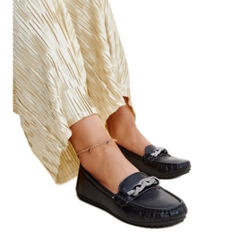 Svarta mockasiner dekorerade med Adiba strass