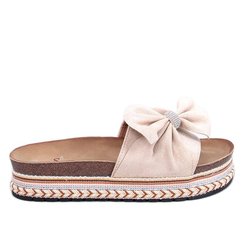 Korkflipflops med färgglad sula Servoz Beige