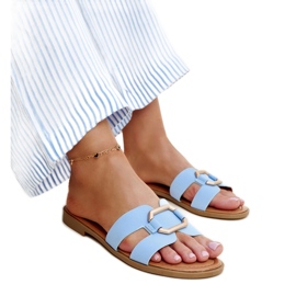 Blå Isana flip-flops med spänne