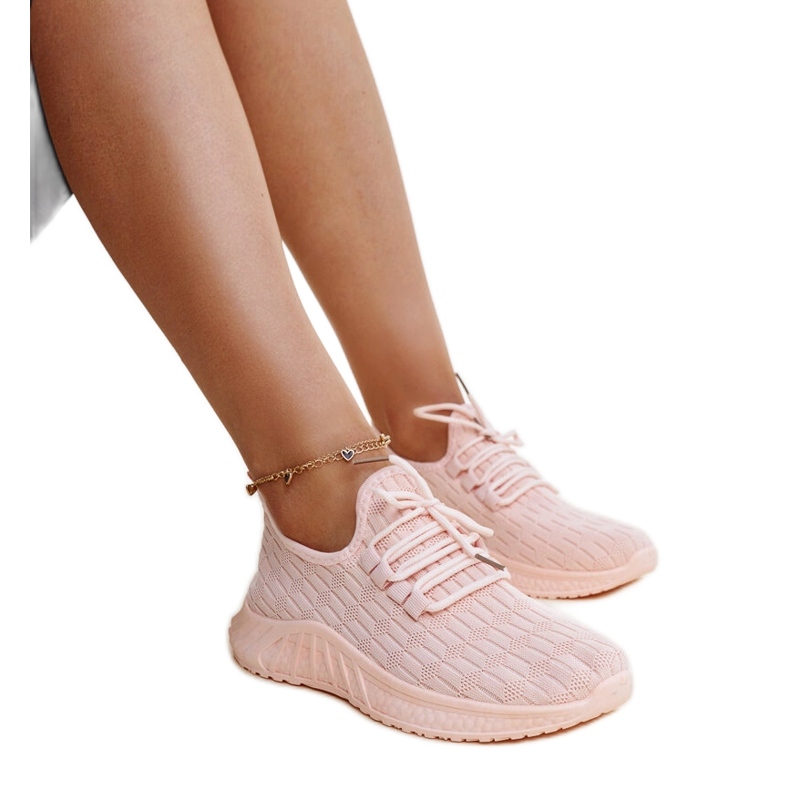 Rosa Milena tyg sneakers