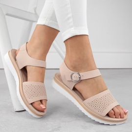 Rosa genombrutna sandaler för kvinnor Sergio Leone SK082H