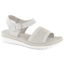 Sergio Leone W SK082H genombrutna sandaler, grå