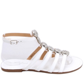 Logan White gladiator sandaler för kvinnor vit