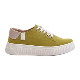 Damsneakers Memory Foam System Big Star NN276003 Lime grön