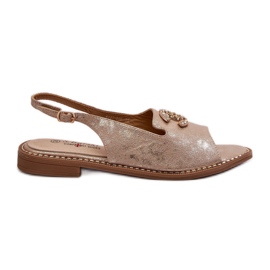 Damsandaler med dekoration S.Barski KV27-049 Guld gyllene