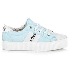 Kylie Love &amp; peace sneakers blå