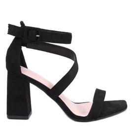 Savoy Svarta sandaler med hög klack