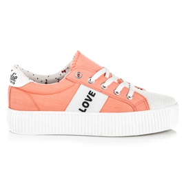 Kylie Love &amp; peace sneakers orange
