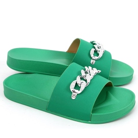 Tilia Gröna tofflor med kedja