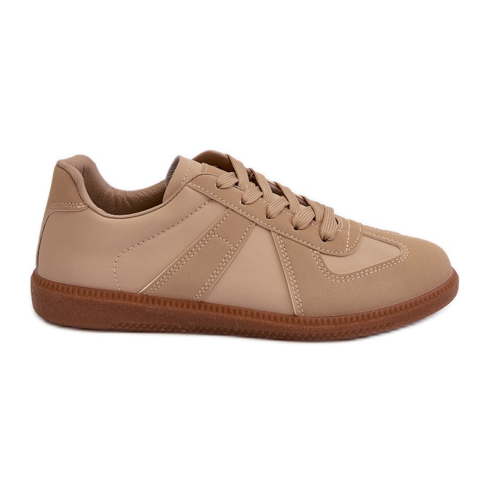 Låga sneakers för kvinnor Beige flätad