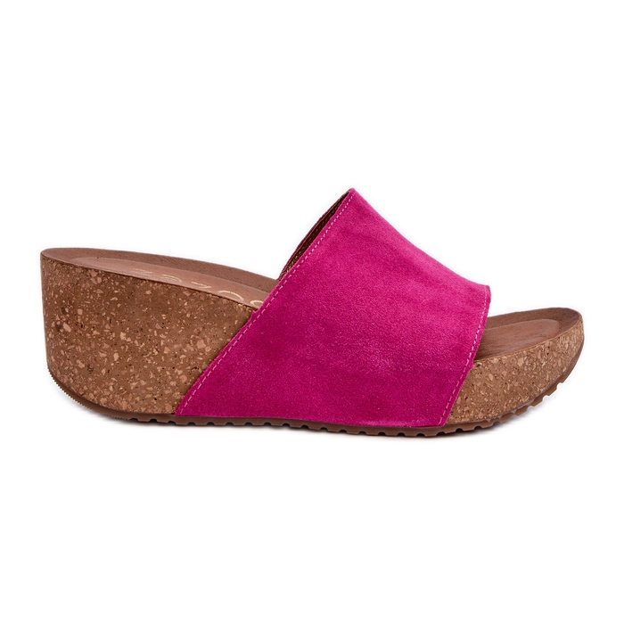 Zazoo 40311 flip-flops dam med korkkil Fuchsia rosa