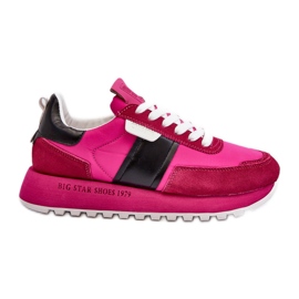 Sneakers för kvinnor på Big Star Platform NN274500 Memory Foam System Fuchsia rosa