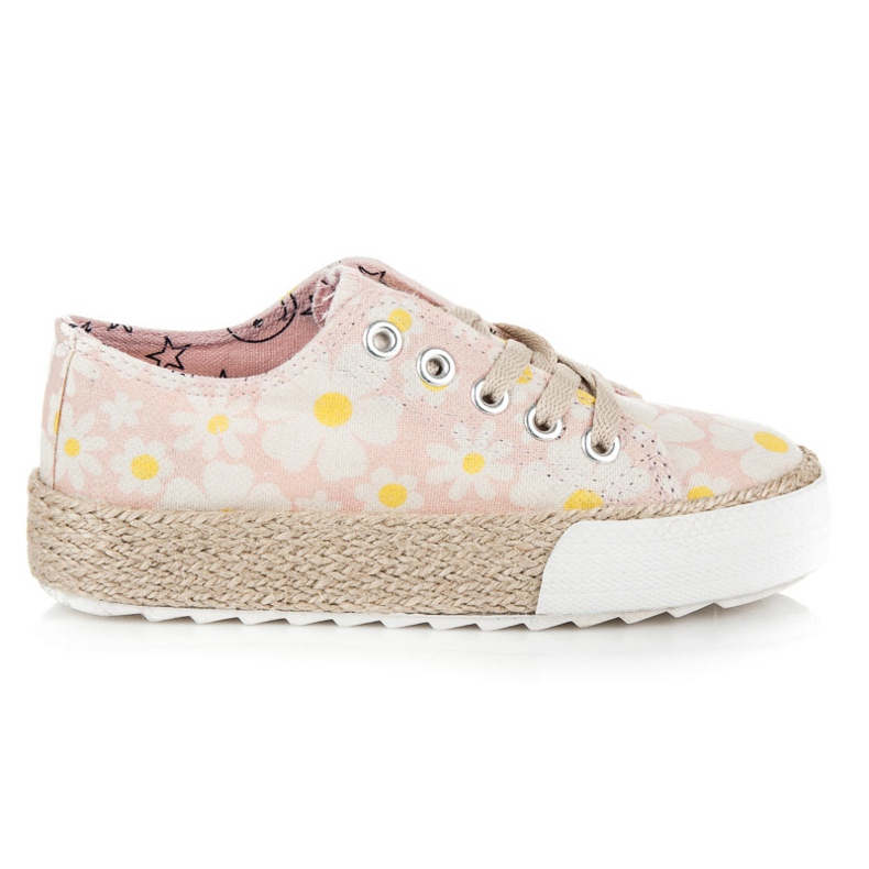 Kylie Sneakers Espadrilles In Daisies rosa