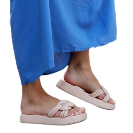 Beiga gummitofflor från Ferrei beige