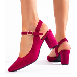 Dampumps i rosa mocka från Sergio Leone