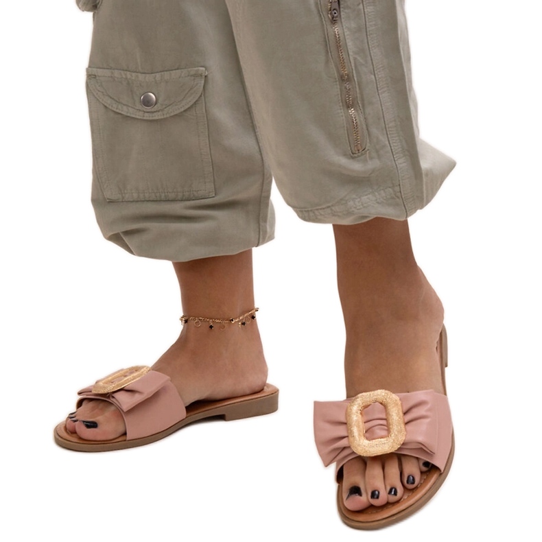 Rosa flipflops med Limera-spänne