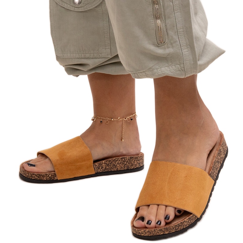 Klassiska flip-flops med Matilte korksula brun