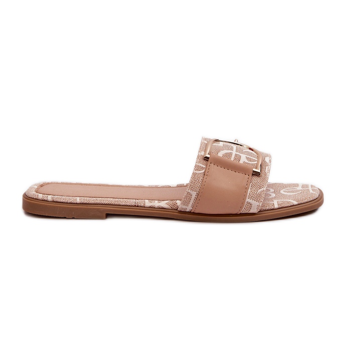 Blanka damflip-flops med beige tådekoration