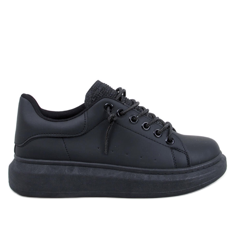 Brans All Black wedge sneakers svart
