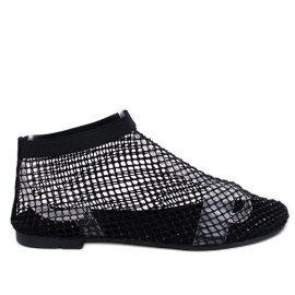 Peyton Black mesh sandaler med strass svart
