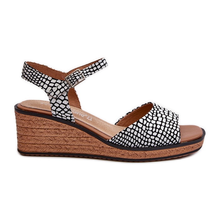 Damsandaler Sergio Leone SK303 Vit och svart