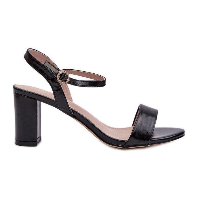 Svarta Glindra sandaler med hög klack