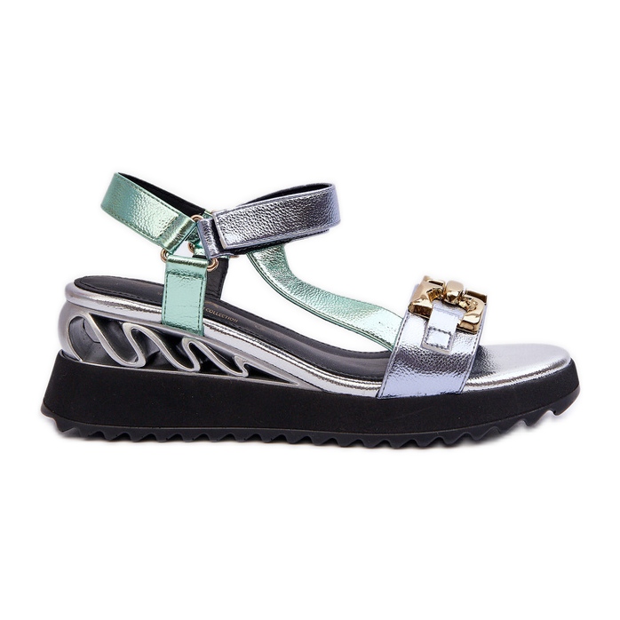 S.Barski Kilsandaler för kvinnor D&amp;A CR954 Grön